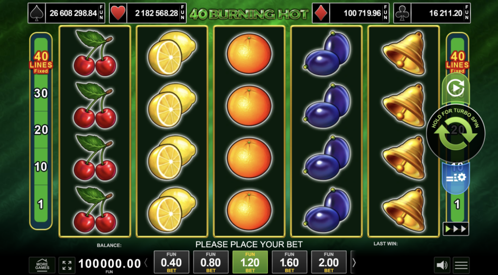 40 Burning Hot slot